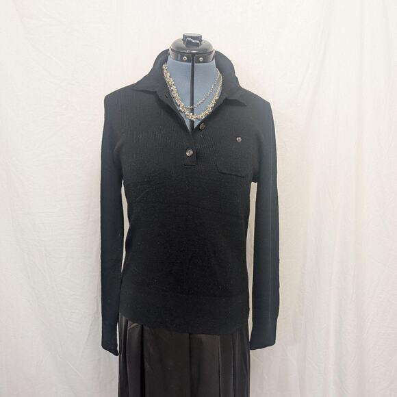 Banana Republic Washable Merino Wool Blend, Henley, Size L - Picture 1 of 8